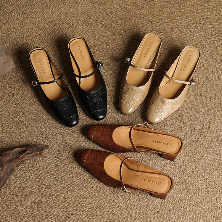 Rielle | Talons en Cuir