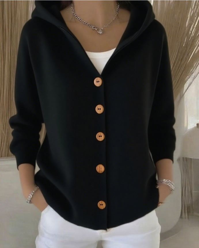 DELAUNAY | Cardigan à Capuche Boutonné Marie