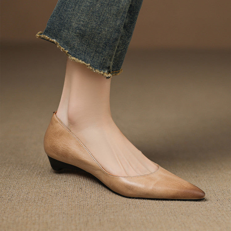 DELAUNAY | Ballerines Pointues en Cuir Marie