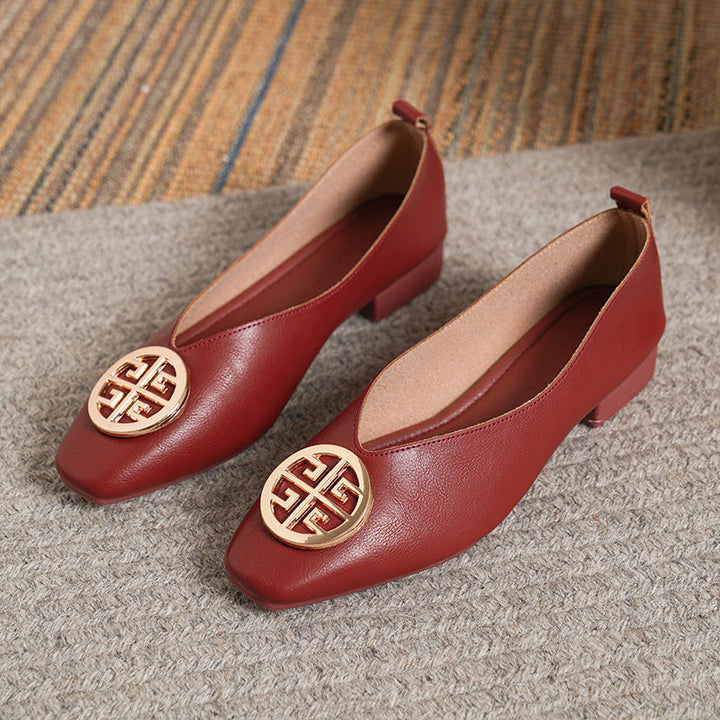 Delaunay | Ballerines Cuir Bout Carré Brigitte