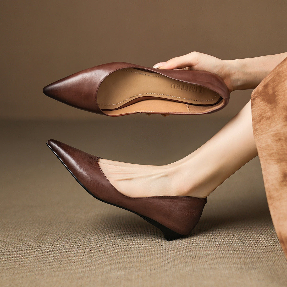 DELAUNAY | Ballerines Pointues en Cuir Marie