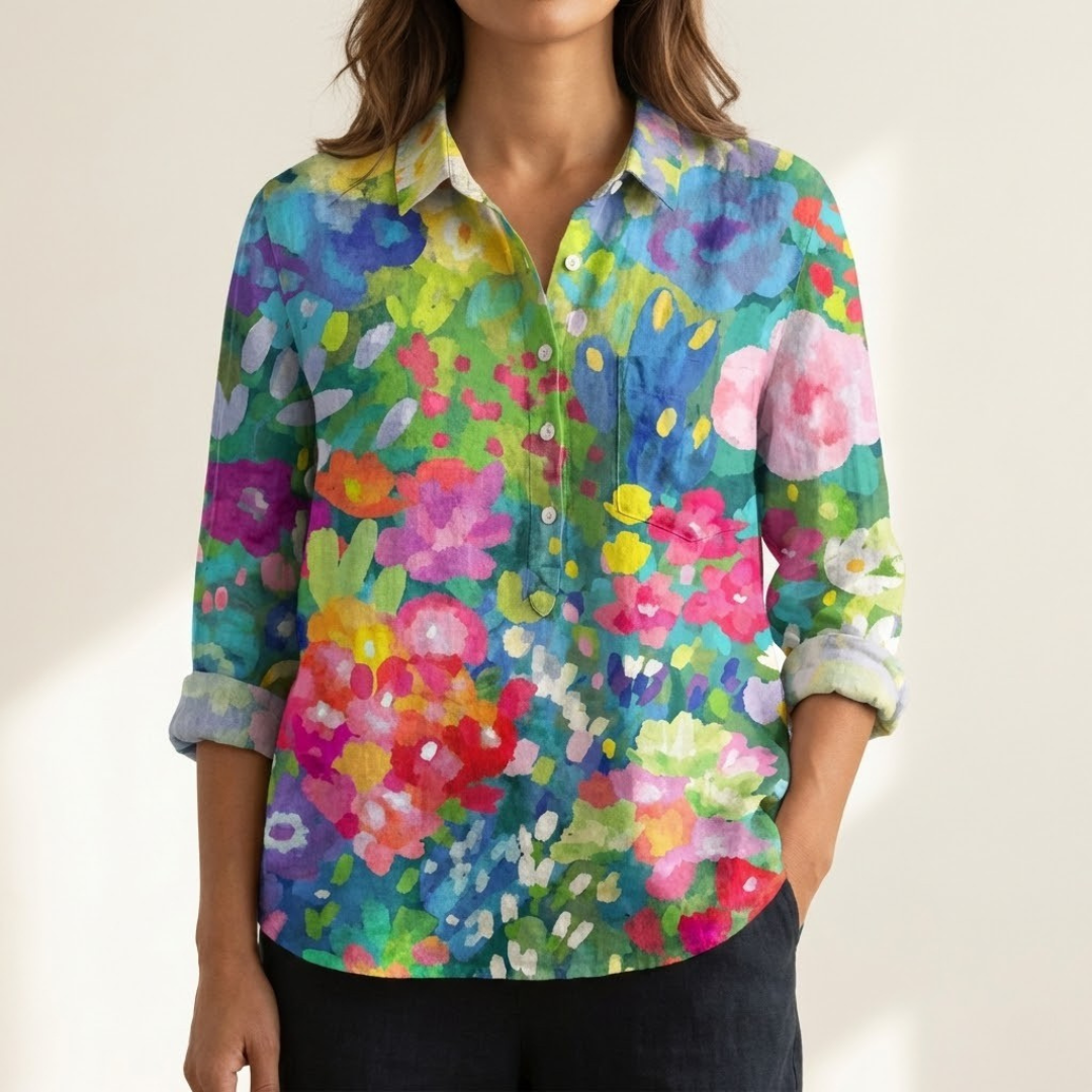 DELAUNAY | Chemise Élégante à Motif Capucine