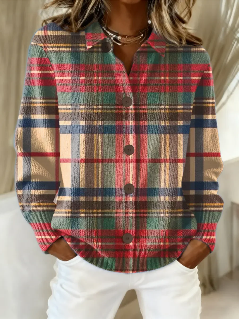 DELAUNAY | Cardigan Chemise à Carreaux Colorés Marie