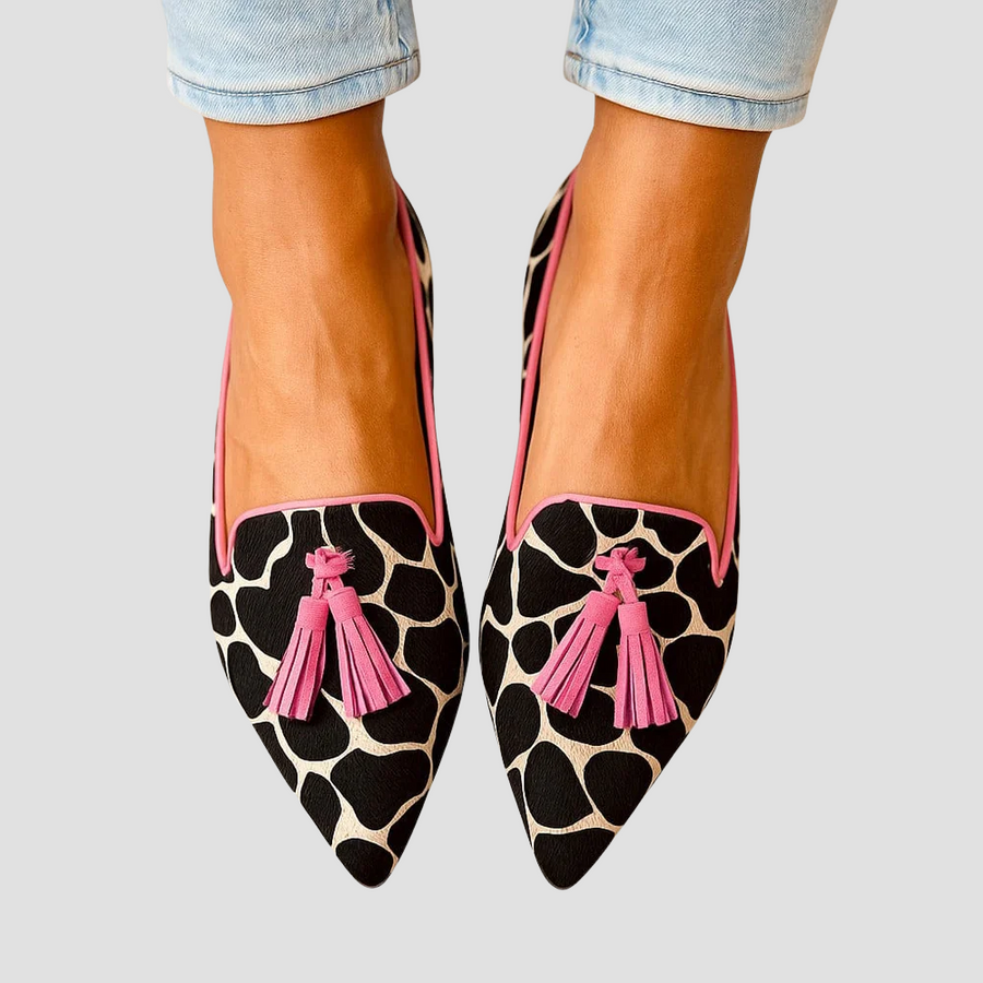 DELAUNAY | Mocassins Pointus Imprimé Animalier Mathilde
