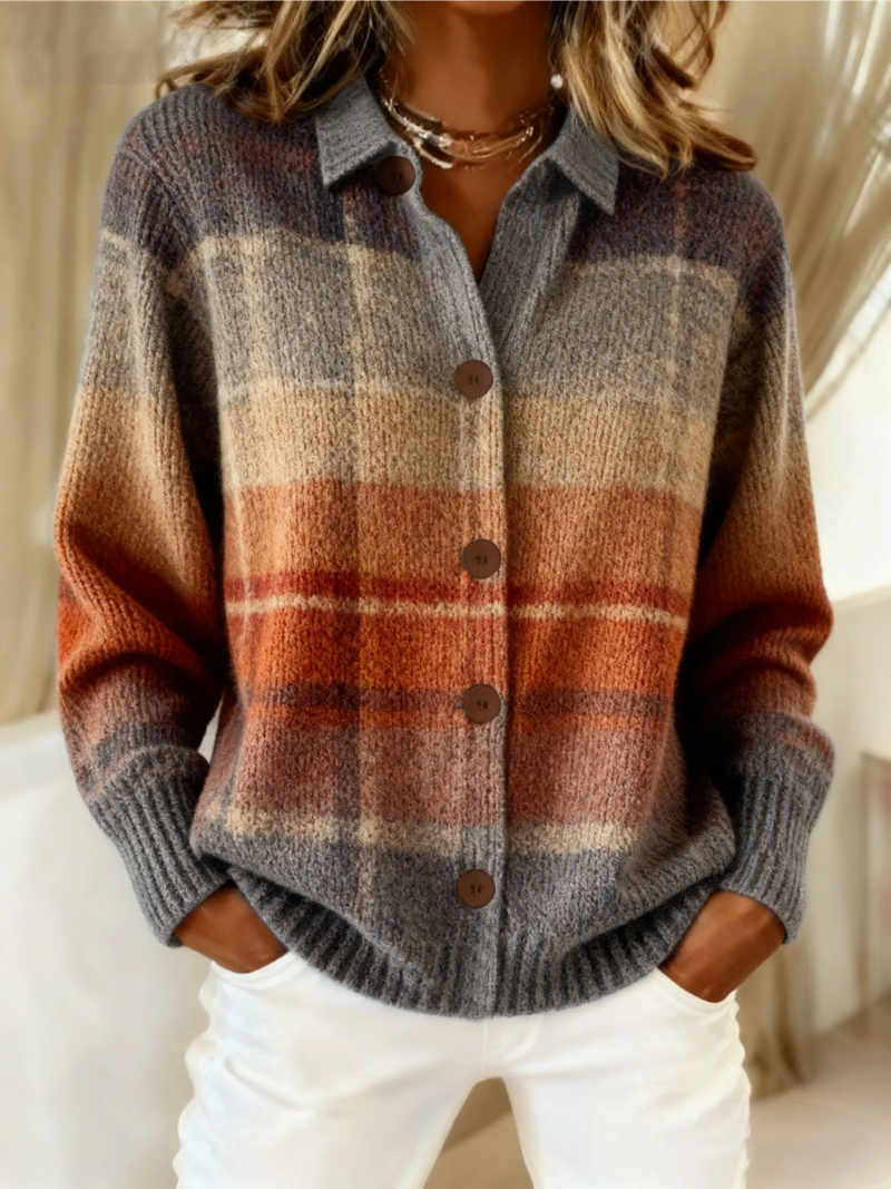 DELAUNAY | Cardigan Chemise Carreaux Dégradés Juliette