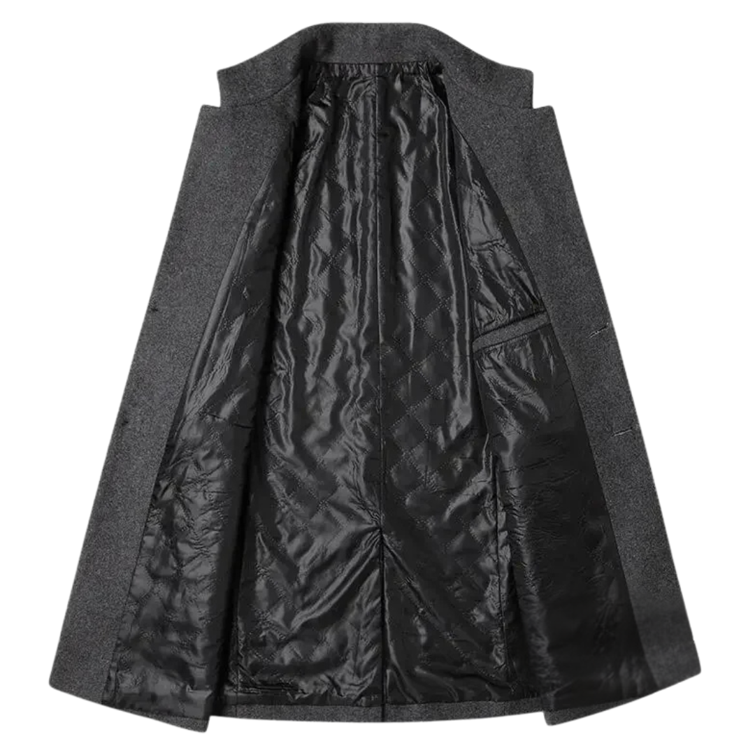 Trench pour homme en cachemire-laine