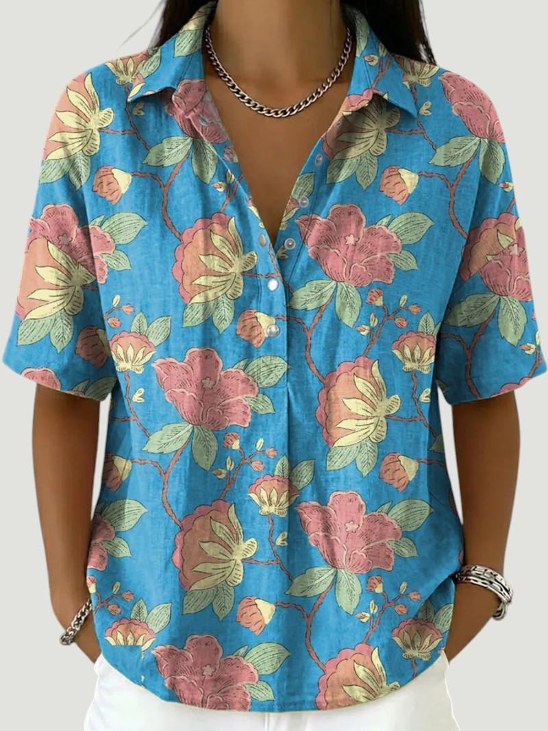 DELAUNAY | Blouse Fleurie Élégante Bérénice