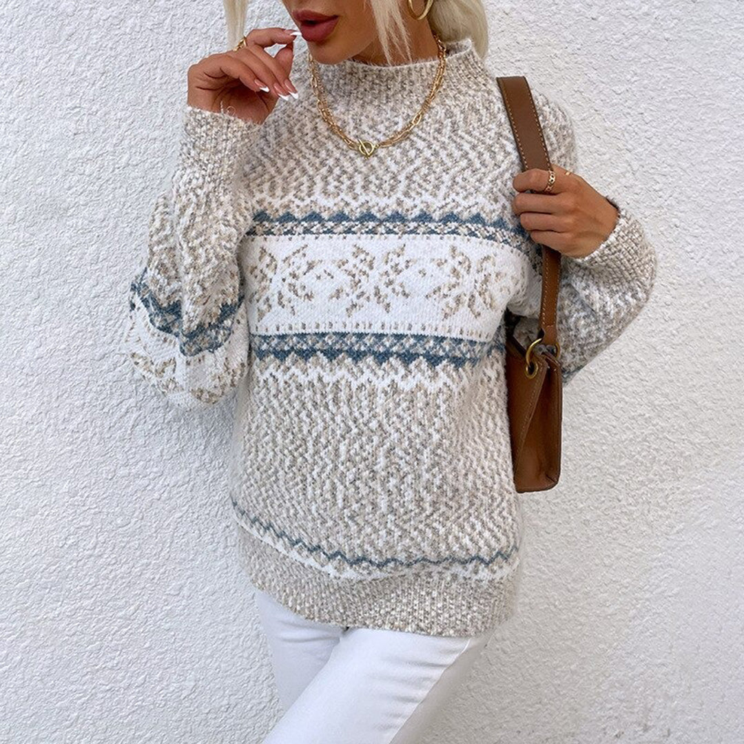 DELAUNAY | Pull Col Montant Flocons Margot