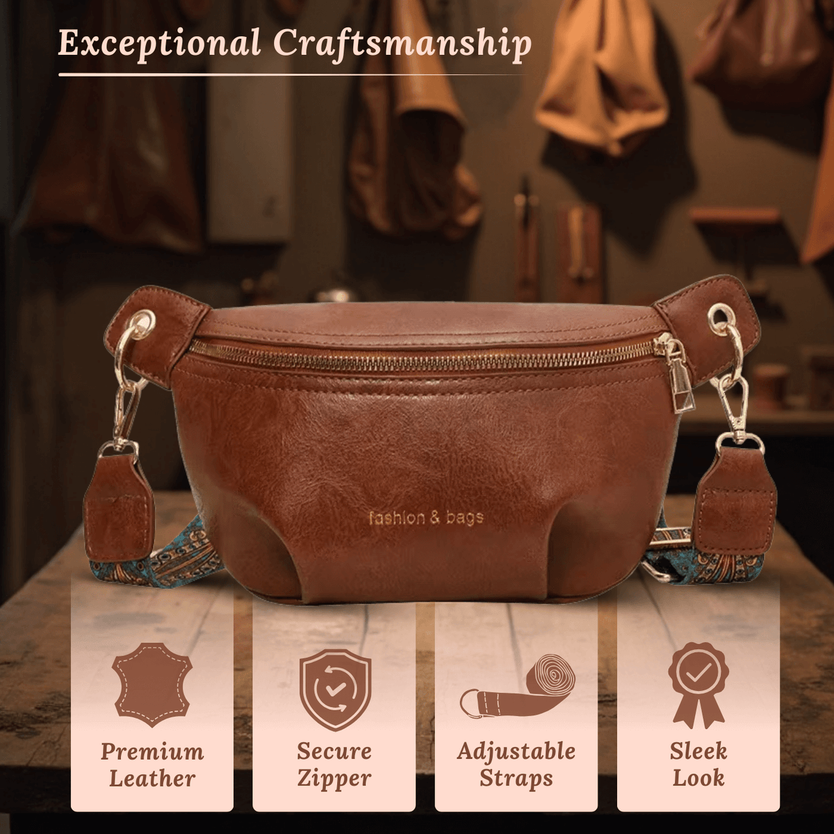 Lorenza | Sac Ceinture Porté Travers