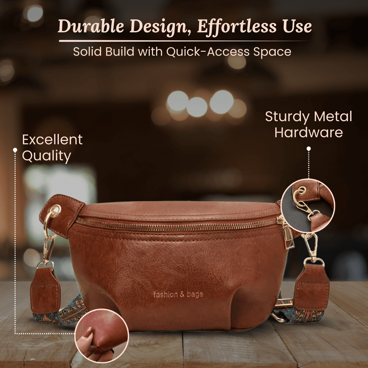 Lorenza | Sac Ceinture Porté Travers