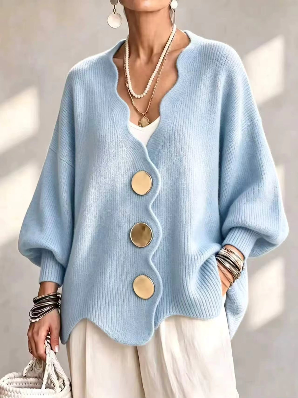 Madison - Gilet en maille à boutons amples