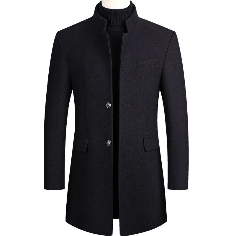 Trench pour homme en cachemire-laine