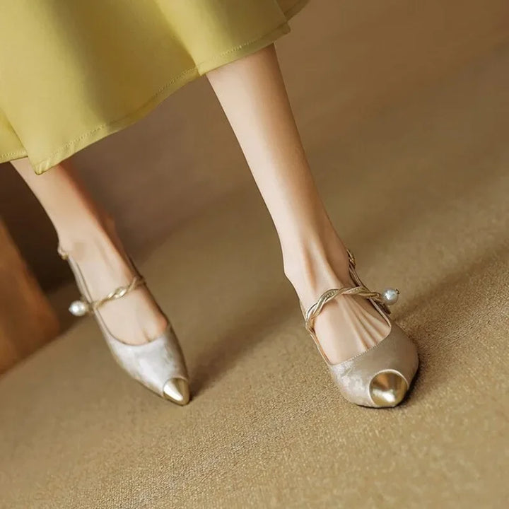 Delaunay | Escarpins Slingback Perle Torsadée Martine