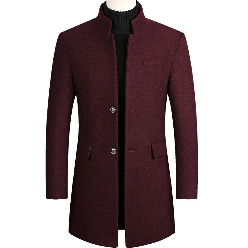 Trench pour homme en cachemire-laine