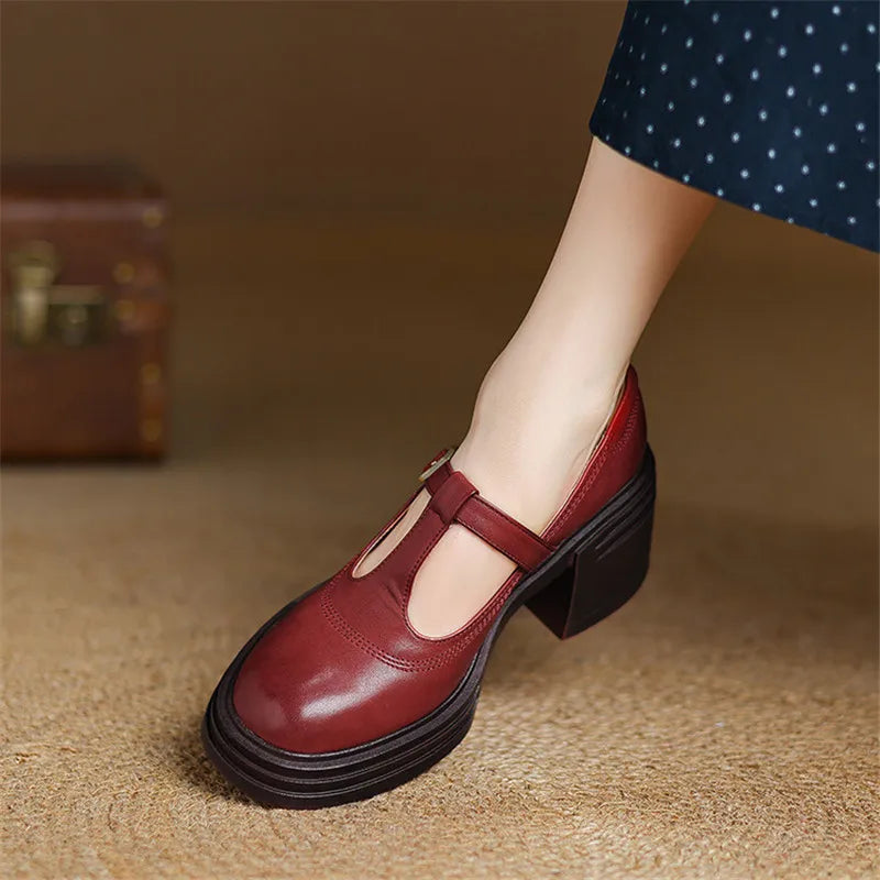 DELAUNAY | Escarpins Talon Large Rétro Claire