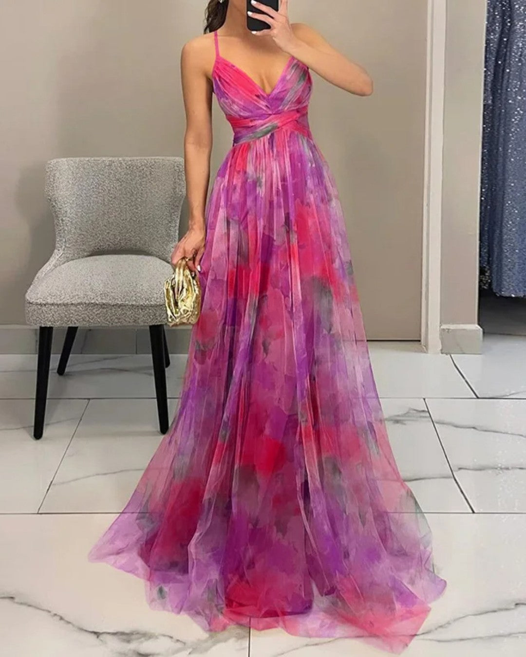 DELAUNAY | Robe Maxi Élégance Florale