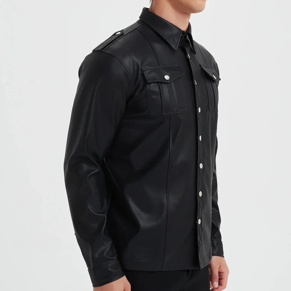 Longsleeve en cuir