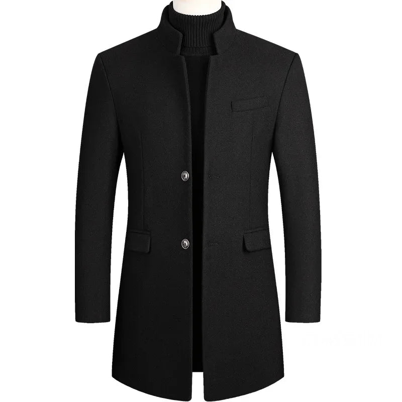 Trench pour homme en cachemire-laine