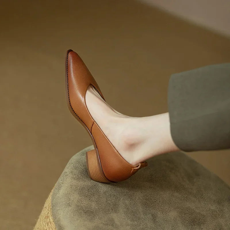 DELAUNAY | Escarpins Épurés Talon Bloc Manon