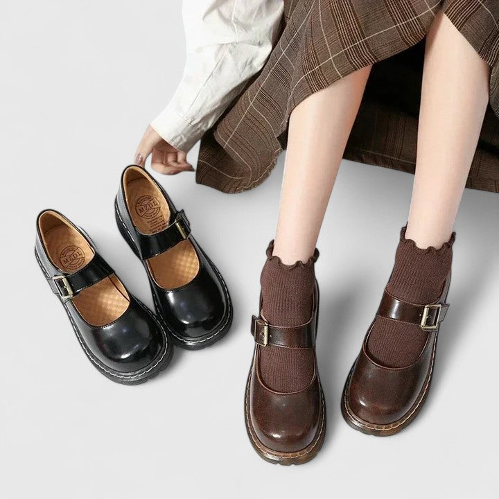 DELAUNAY | Babies Plateforme Cuir Aveline