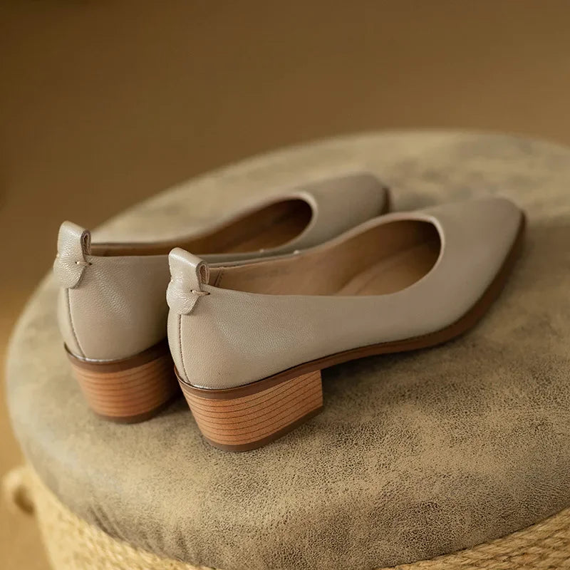DELAUNAY | Escarpins Épurés Talon Bloc Manon