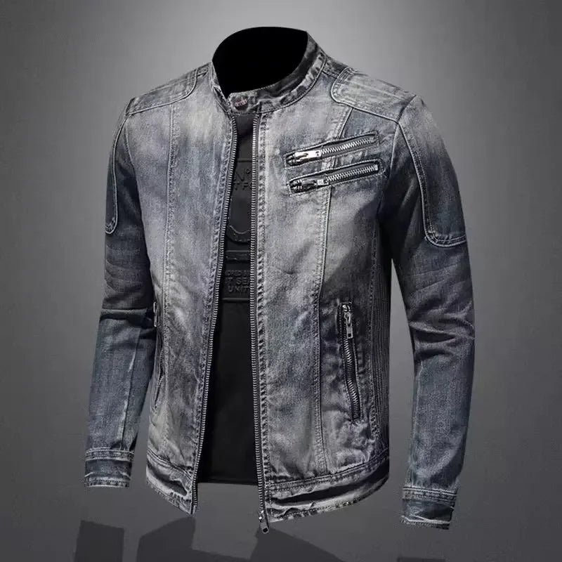 Blouson Motard Délavé