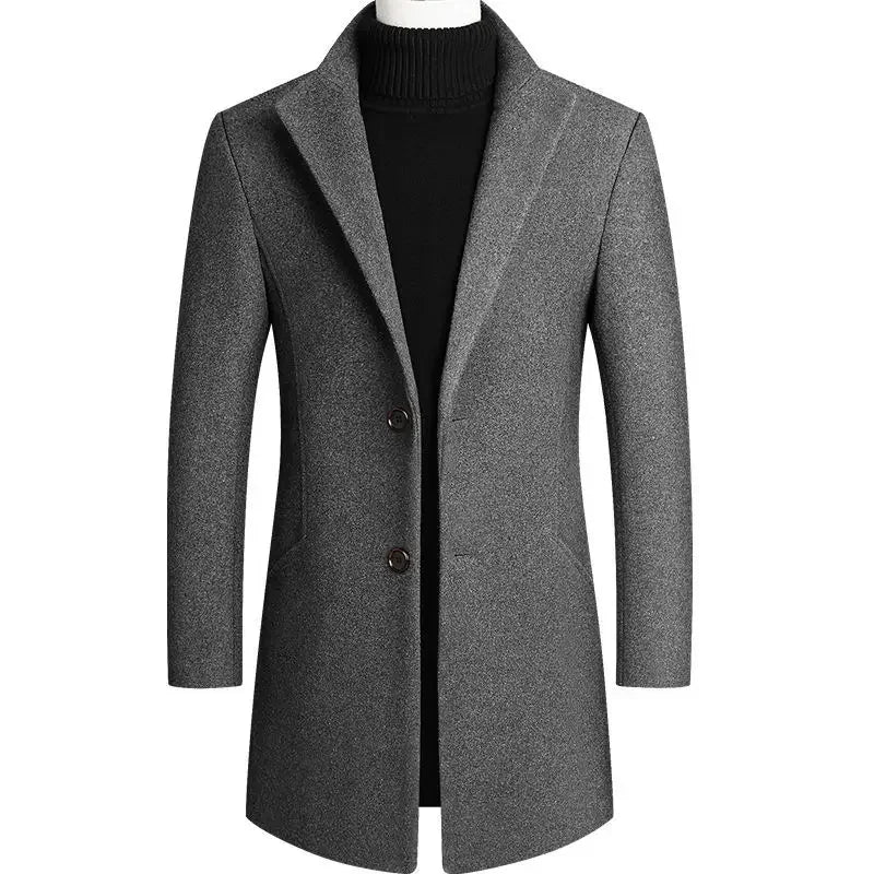 Trench pour homme en cachemire-laine