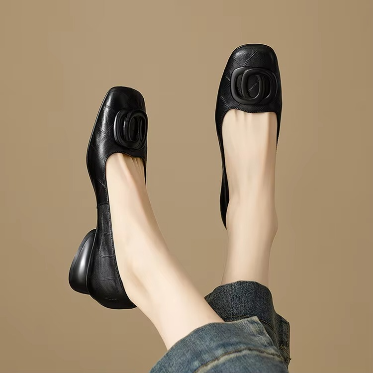 DELAUNAY | Ballerines Carrées à Ornement Valérie