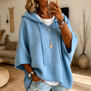 Lea | Poncho Pull Bleu Ciel