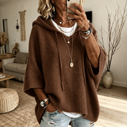 Louise – Poncho Pull Marron