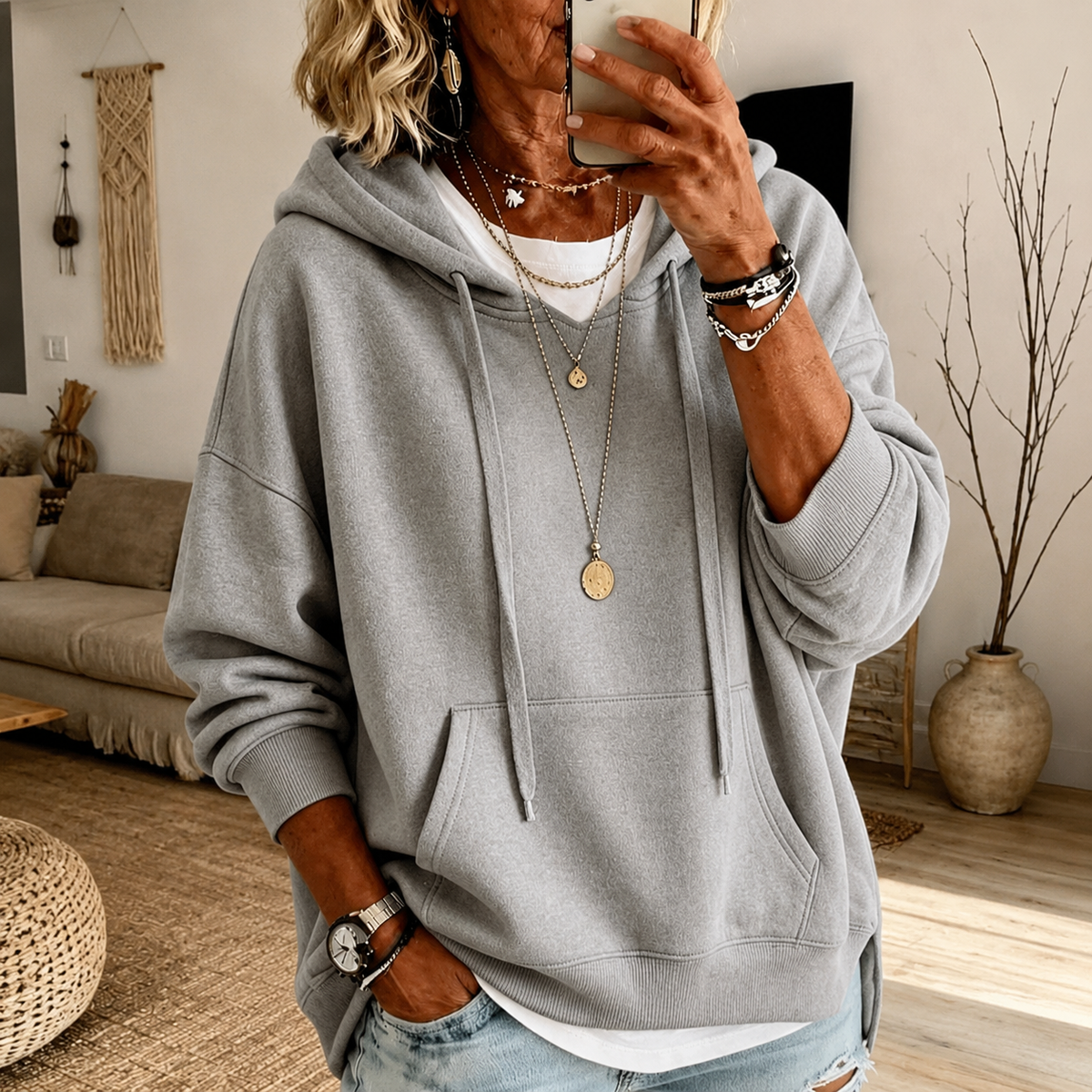 Elaijah | Sweat gris clair