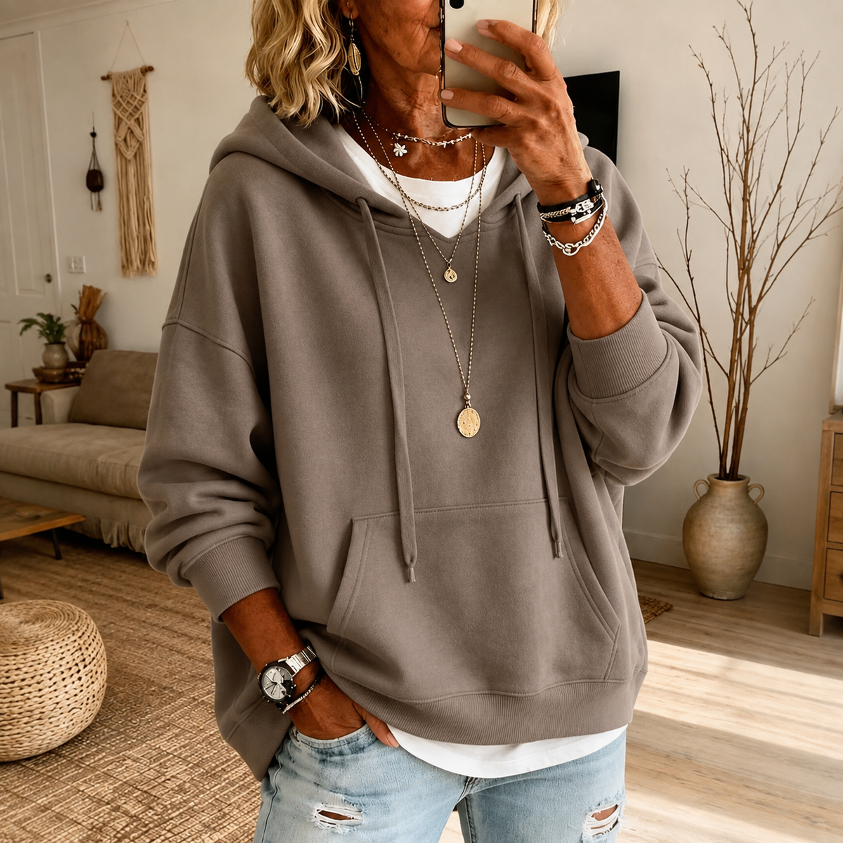 Ella – Sweat taupe