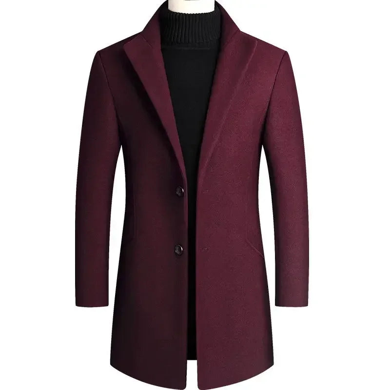Trench pour homme en cachemire-laine
