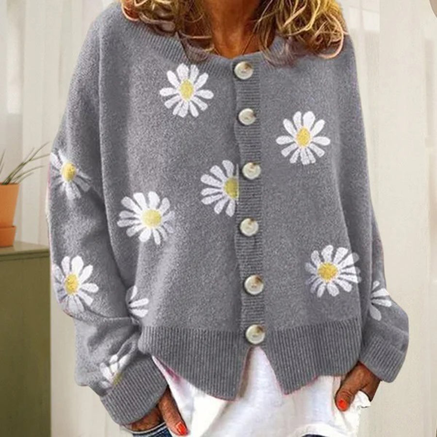 DELAUNAY | Cardigan Fleurs Marguerites Sandrine