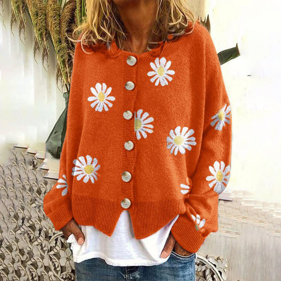 DELAUNAY | Cardigan Fleurs Marguerites Sandrine