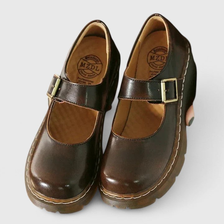 DELAUNAY | Babies Plateforme Cuir Aveline