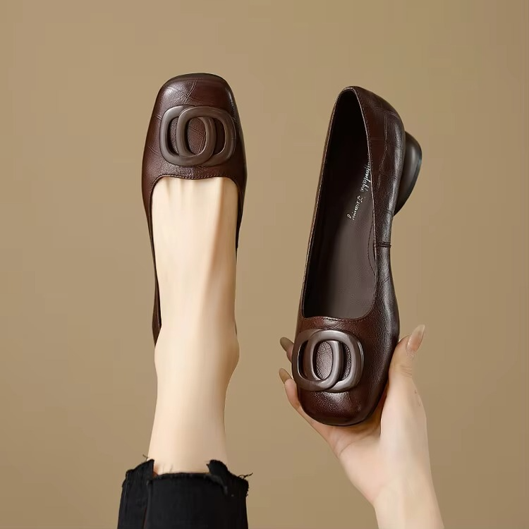 DELAUNAY | Ballerines Carrées à Ornement Valérie