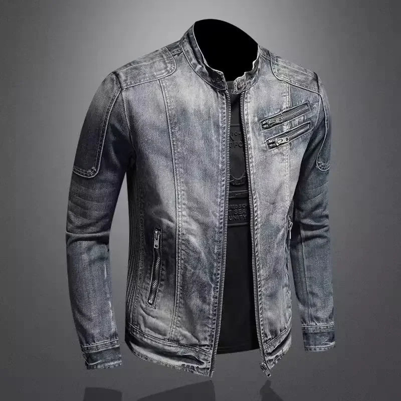 Blouson Motard Délavé