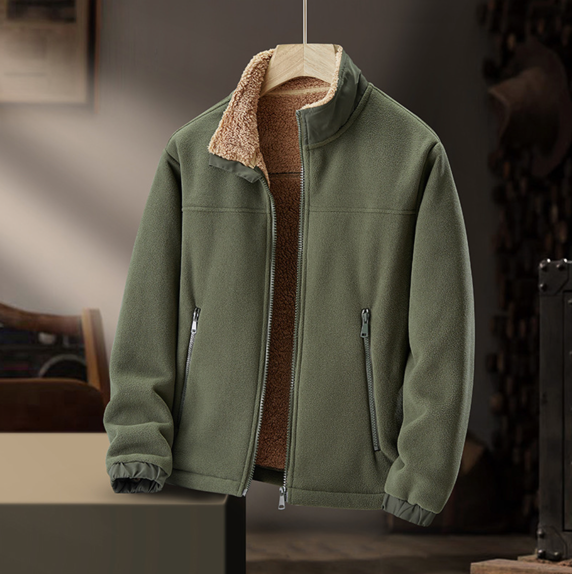 Grayson | Veste zippée à col peluche