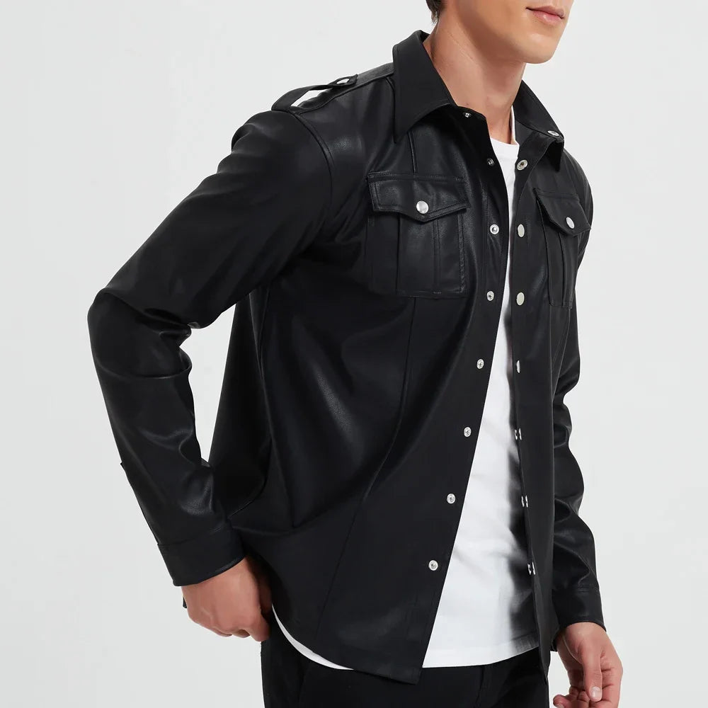 Longsleeve en cuir