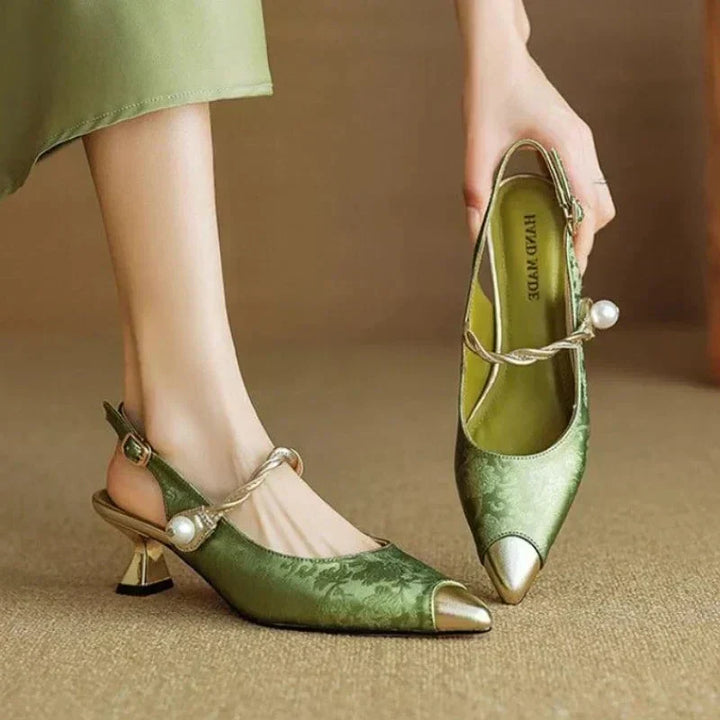 Delaunay | Escarpins Slingback Perle Torsadée Martine