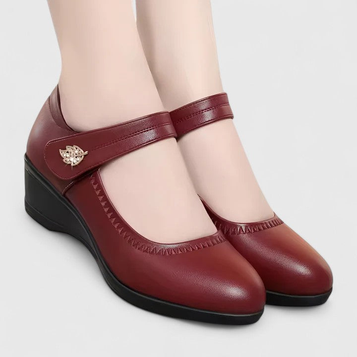 Ginette | Escarpin Mary Jane à talon compensé