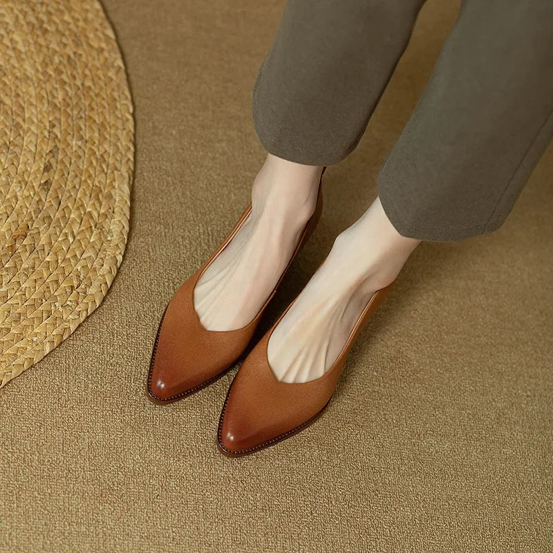 DELAUNAY | Escarpins Épurés Talon Bloc Manon
