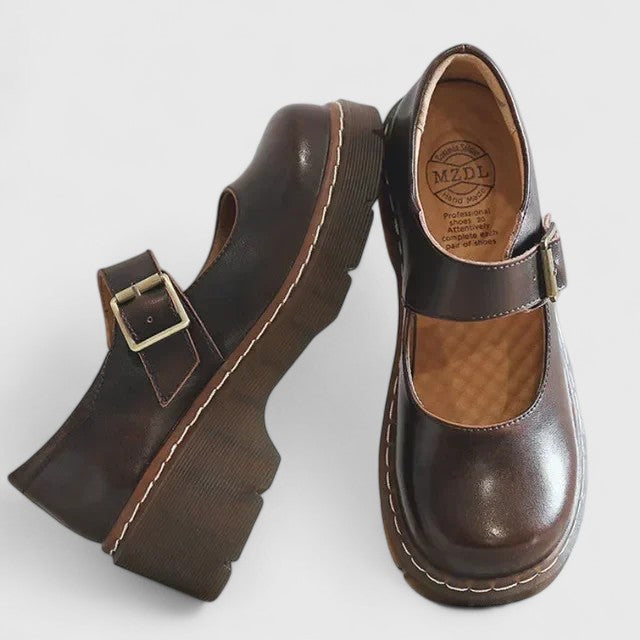 DELAUNAY | Babies Plateforme Cuir Aveline