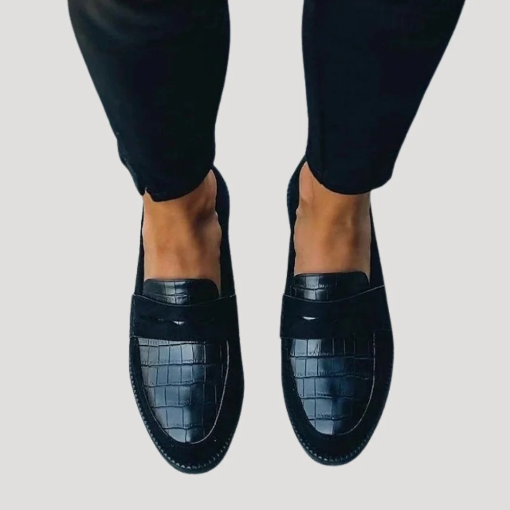 DELAUNAY | Mocassins Façon Croco Aveline