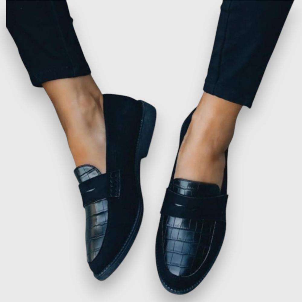 DELAUNAY | Mocassins Façon Croco Aveline