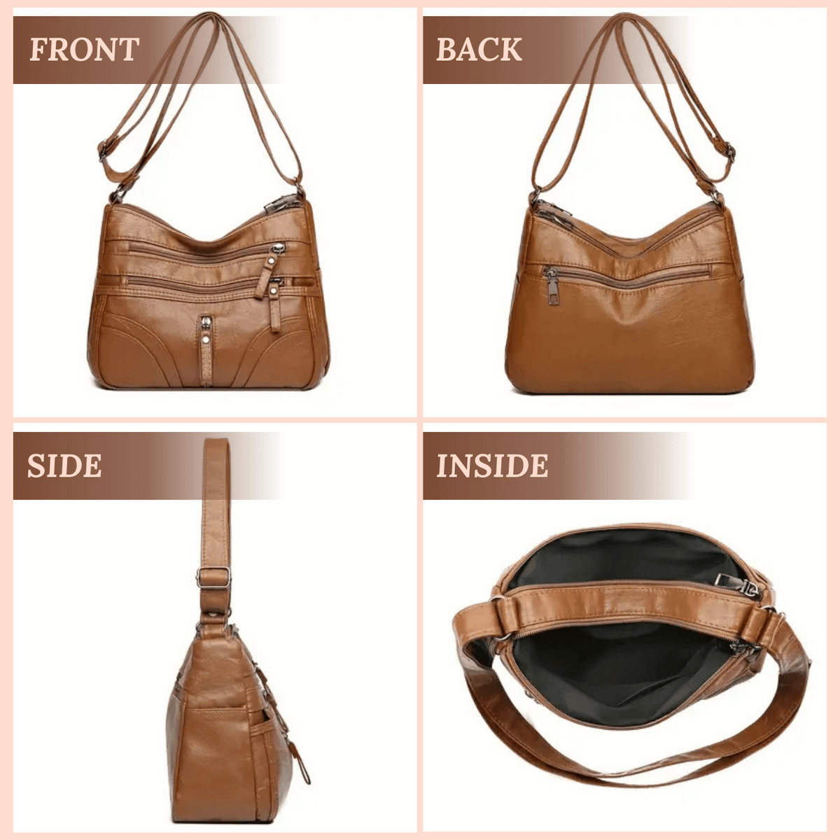 Giulia | Sac Bandoulière Multi-Zip