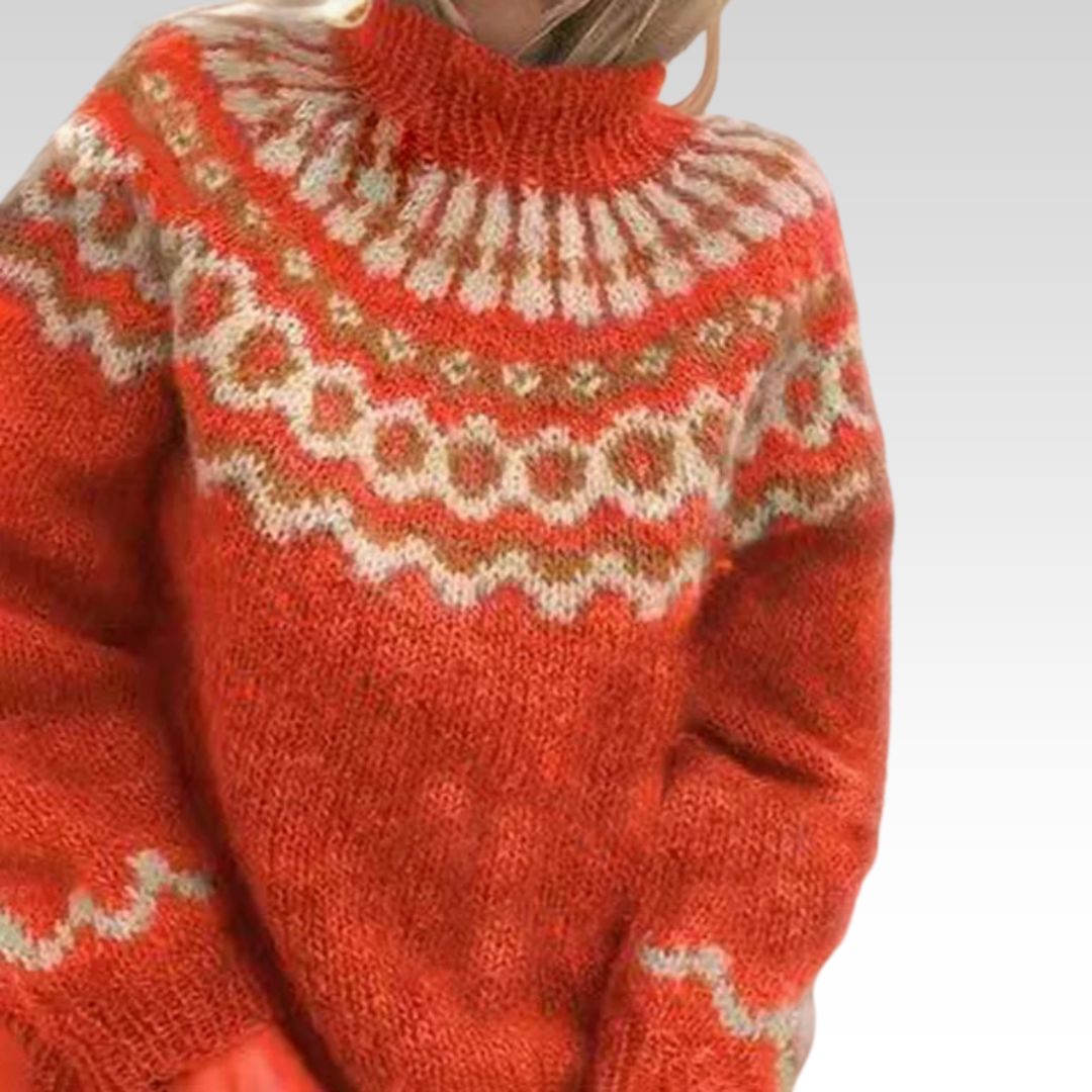 DELAUNAY | Pull Col Montant Jacquard Christine