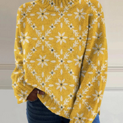 DELAUNAY | Pull Col Montant Marguerites Nathalie