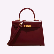 DELAUNAY | Mini Sac en Cuir Bordeaux Élégant